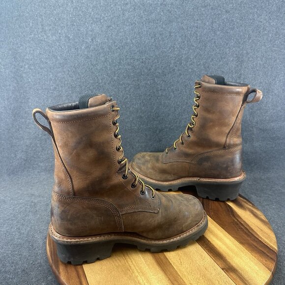 Red Wing 4420 Loggermax Work Boots Mens 8D Brown Waterproof Vibram Steel Toe 9” - Picture 7 of 9
